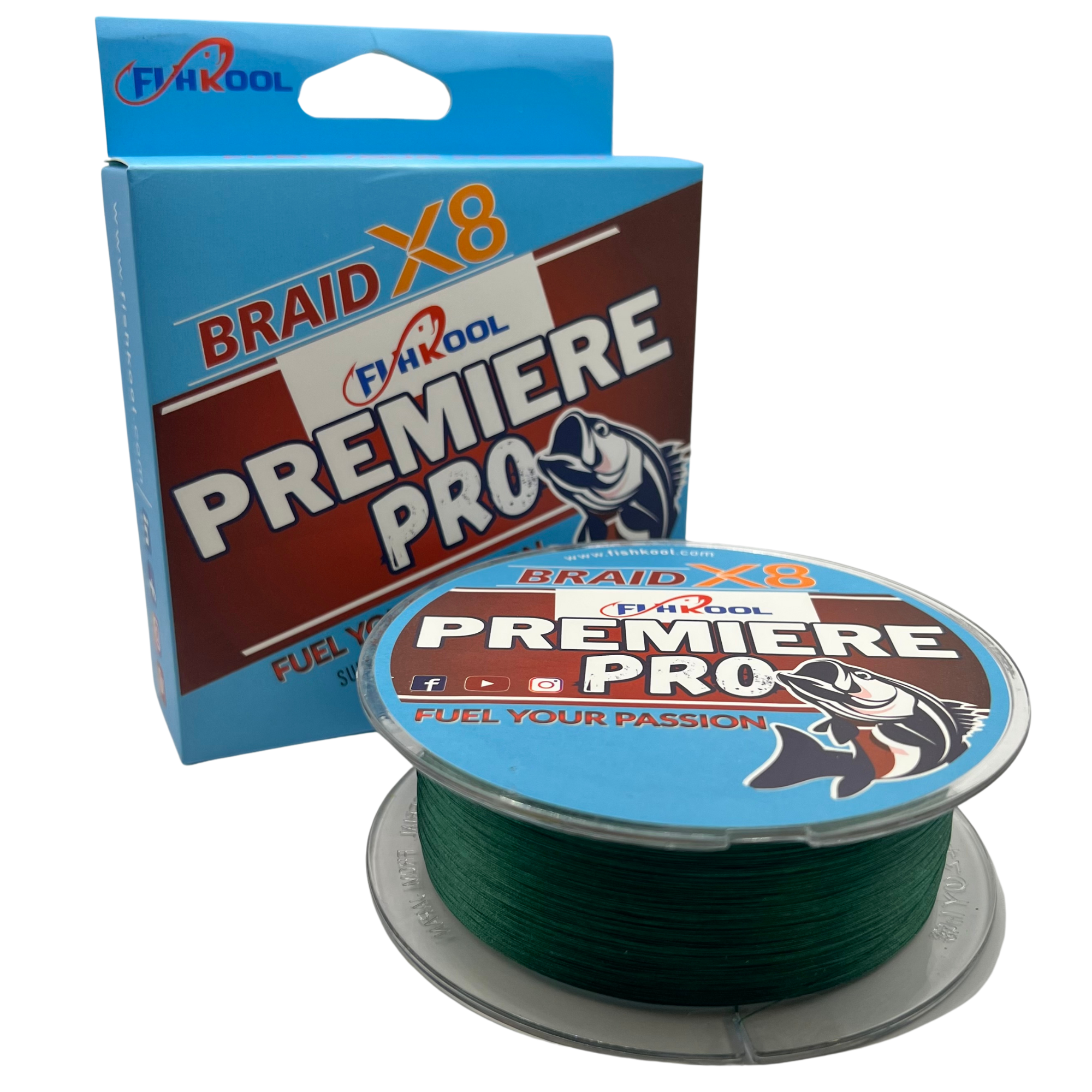 Ligne de pêche tressée Super Smooth Fishkool -8 brins-